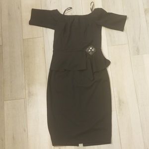 Off shoulder black dress